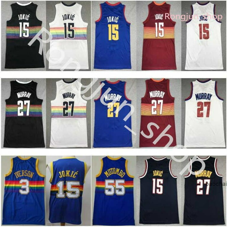 NBA_ Men Nikola Jamal Murray Jersey Dikembe Mutombo Basketball