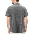 thumbnail image 2 of Men's Lightweight Stretch Polyester Blend Quick Dry Short Sleeve Logo Polo Shirt (KC 1201 Black, 1XL), 2 of 3