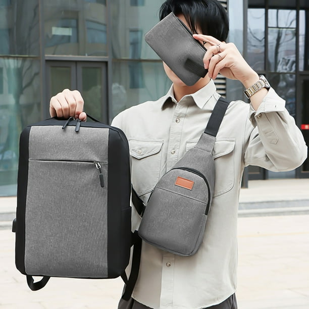 Organizadores y almacenamiento de armario, mochila de viaje para portátil, mochila de viaje grande para hombre y mujer, mochila de negocios con bandolera y monedero, mochila universitaria informal de