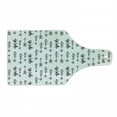 thumbnail image 1 of Tribal Cutting Board, Hand Drawn Sketchy Image with Ethnical Inspired Shapes Arrows Print, Decorative Tempered Glass Cutting and Serving Board, Wine Bottle Shape, Black and White, by Ambesonne, 1 of 1