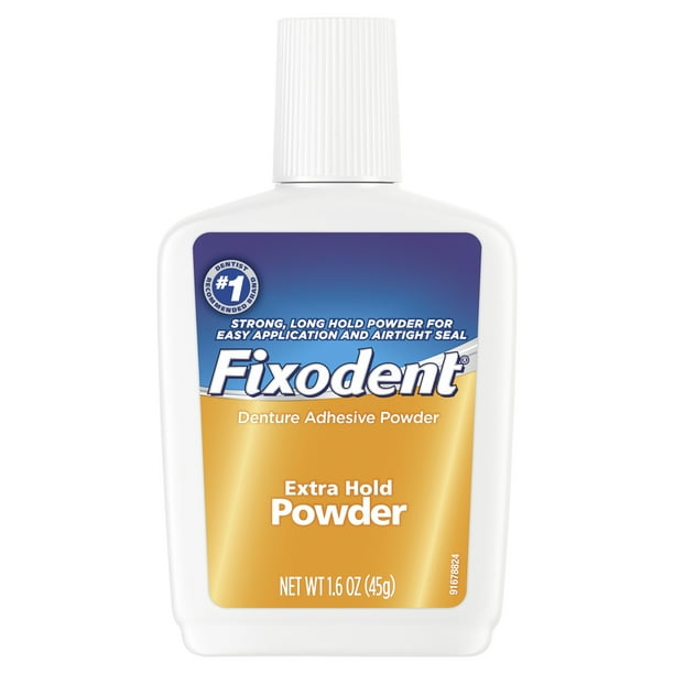 Fixodent Extra Hold Denture Adhesive Powder, 1.6 oz