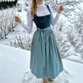 thumbnail image 6 of Meichang German Dirndl Dress for Women Lace Long Sleeve Oktoberfest Costumes Dress Up Outfits Carnival Festival Traditional Bavarian Outfits, 6 of 9