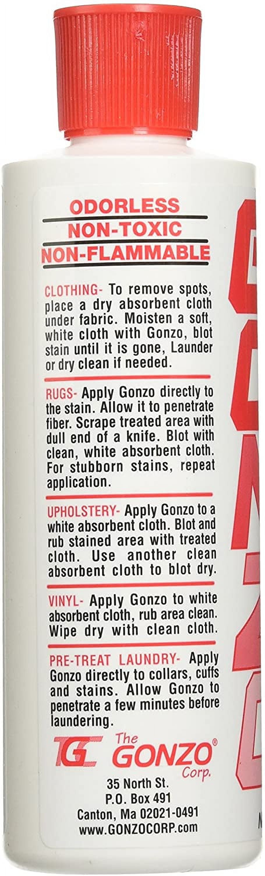 Gonzo No Scent Stain Remover 8 oz Liquid