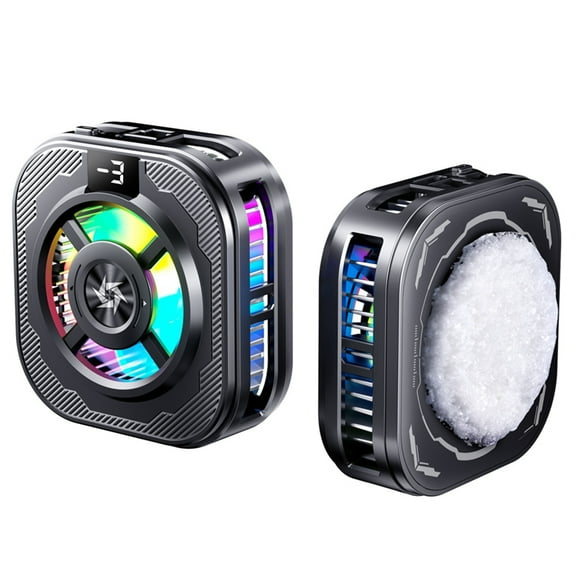 Universal Phone Cooler Magnetic Semiconductor Cooler with Digital Display RGB Lights Radiator Cooling Fan for Gaming