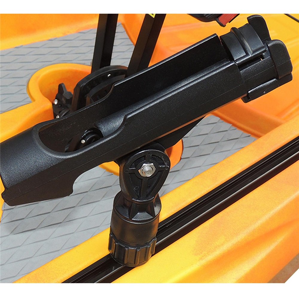 Adjustable Fishing Rod Holder For Kayak And Boat 360 Degree Rotatable Swivel Rod Mount Removable Fishing Pole Bracket With Screws BLACK
