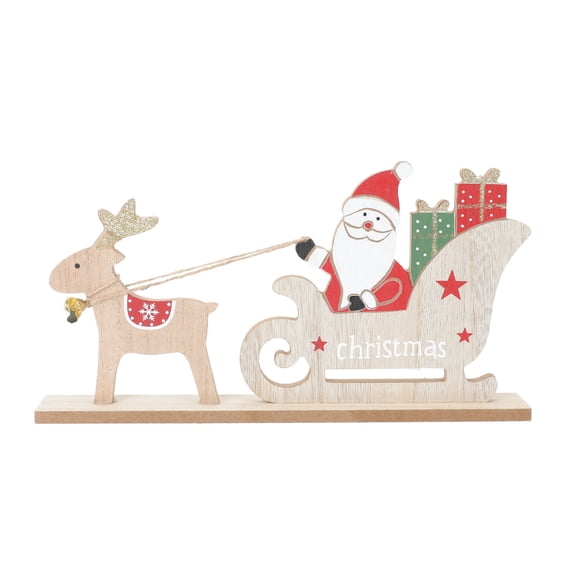BESTYASH Cute Beige Wooden Deer Ornament for Desktop, Animal Figurine Home Decoration, 1 Piece