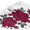 thumbnail image 2 of Rideau de Douche Romantique à Roses Rouges - Ensemble de Rideau de Douche Imperméable 72x72 Pouces à Thème de Fleurs pour Salle de Bain de Fille Amour, 2 of 6