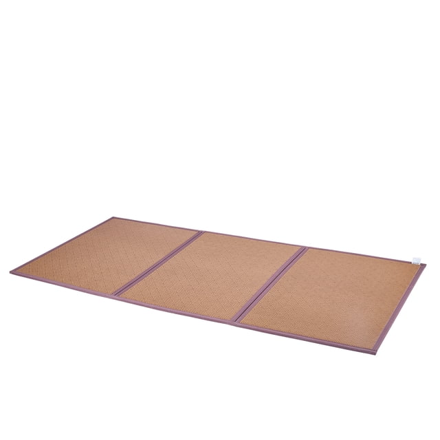 KFFKFF Japanese Tatami Mat, 80 x 39 in Foldable Handwoven Natural Rattan Tatami Mat, Non-Slip & Easily Cleaned Japanese Tatami Floor Mat, Summer Breathable Sleeping Mat