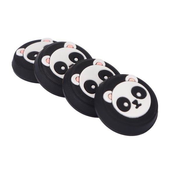4 tapas de silicona de repuesto multiusos para agarre de pulgar para mando de PS5, color negro