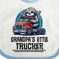 thumbnail image 4 of Inktastic Trucking Grandpa Little Trucker Boys Baby Bib, 4 of 4