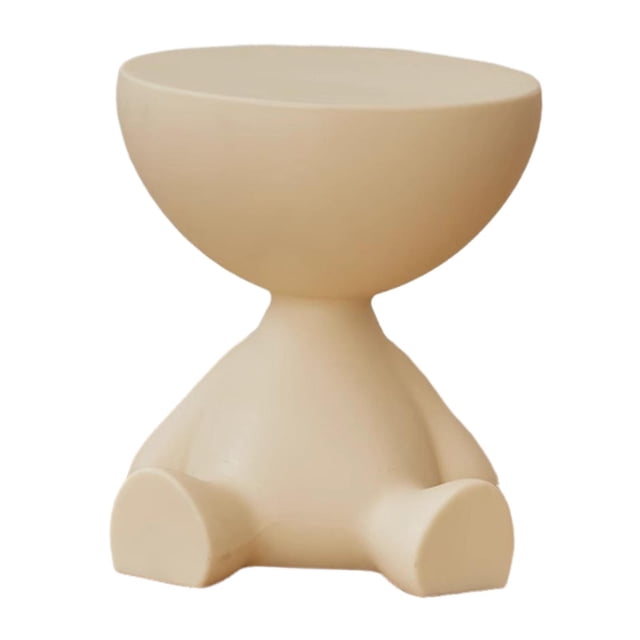 Pequeña mesa de café Mesa de café muebles de adorno lindo cabezal de cabecera para la cabeza para el dormitorio de la mesita de noche balcón interior Caqui