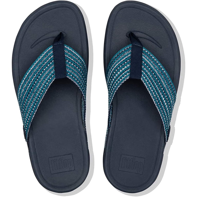 FitFlop Surfa Sandals Sea Blue Open Toe Slip On Flat Thong  display picture 2