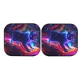 thumbnail image 7 of Bingfone Cosmic Cat Psychedelic Journey Windshield Sun Shade 2-Piece Foldable Car Front Window Sunshade for Most Sedans SUV Truck - Large, 7 of 7