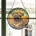 thumbnail image 3 of Black and Tan Pug: Stained Glass-Style Christmas Ornament - Made With Real Glass, Stained Glass Ornament 2025, Holiday Decoration, Seasonal Keepsake Gift, Unique Collectible,, 3 of 6