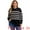 Black, variant on DARING DIVA Plus Size Striped Long Sleeve Crewneck Pullover Sweater 2X Black