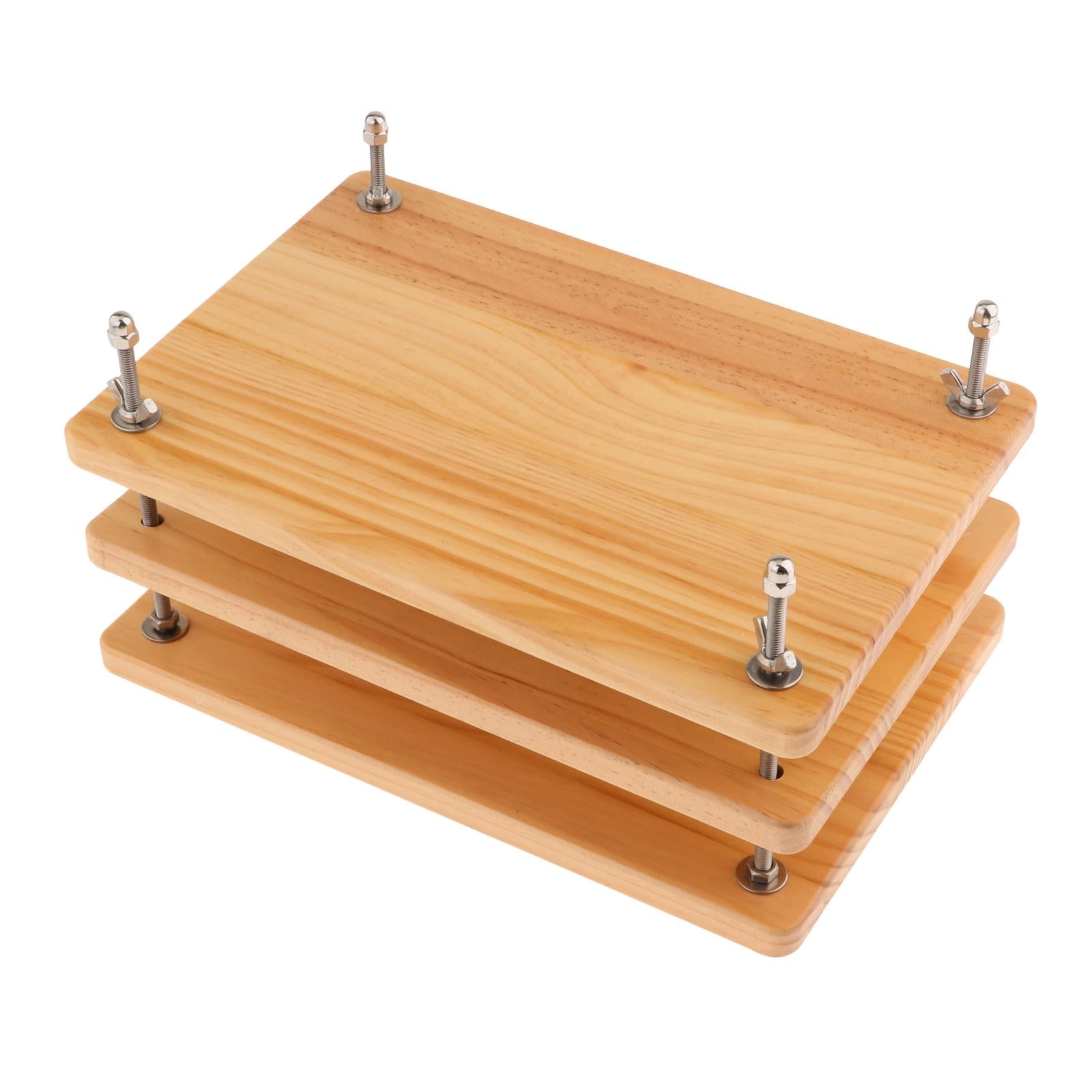 Milageto Wooden Book Press Portable Book Binding Tool Book Binding Press for Desktop Home