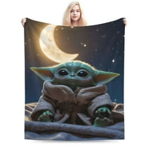 Ultra Soft Fleece Flannel Blankets Baby Yoda Cozy Warm Throws for Couch Sofa Bed 40"x30"