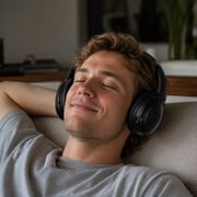 TOPVISION Active Noise Cancelling Headphones, Wireless Bluetooth 5.4 Headphones with Long Battery Life, Deep Bass, Built-in Mic, Over-Ear Headphones for Travel, Work, Compatible with iOS, Android, PC