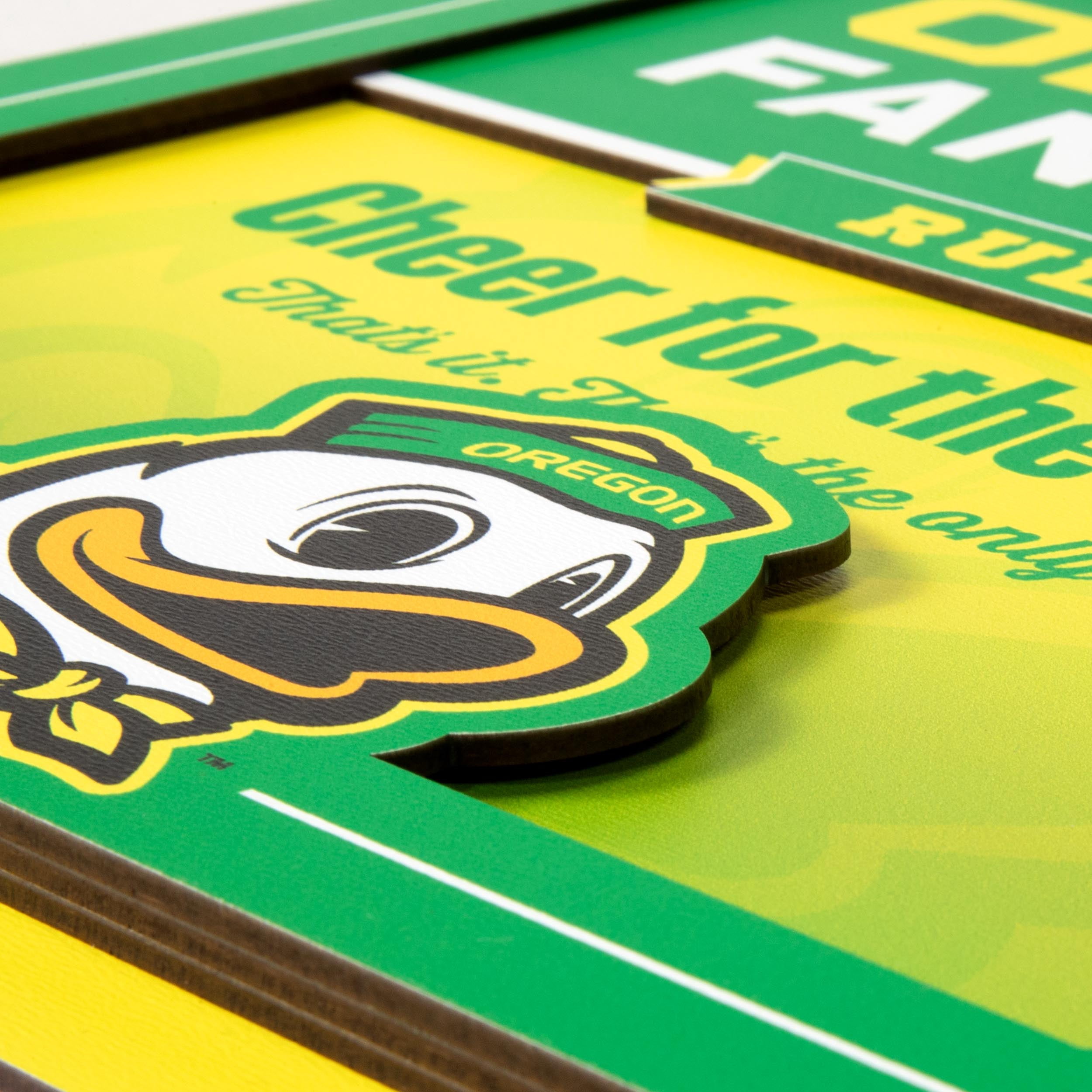 YouTheFan NCAA Oregon Ducks Fan Rules 3D Wall Art