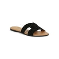 thumbnail image 1 of Women's Cutout Almond Toe Slide Flat Sandals 19697, 1 of 6