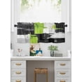 thumbnail image 5 of Valances for Windows Abstract Street Art Rod Pocket Cafe Window Treatments Valance Curtains for Kitchen Bathroom Laundry Basement Windows 56"x16", 5 of 9