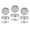 6 pieces, variant on Empty Scent Beads Jar Set, Clear Round Small Storage Container With Hollow Aluminum Lid for Air Freshener Perfumes Aromas Diffuser
