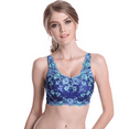 thumbnail image 6 of BIMEI Women's Post Surgery Mastectomy Bra with Pockets Surgical Lace Contour with a Full Profile Wire Free Fashion Everyday Bra Plus Size 8598,Blue,40A, 6 of 10