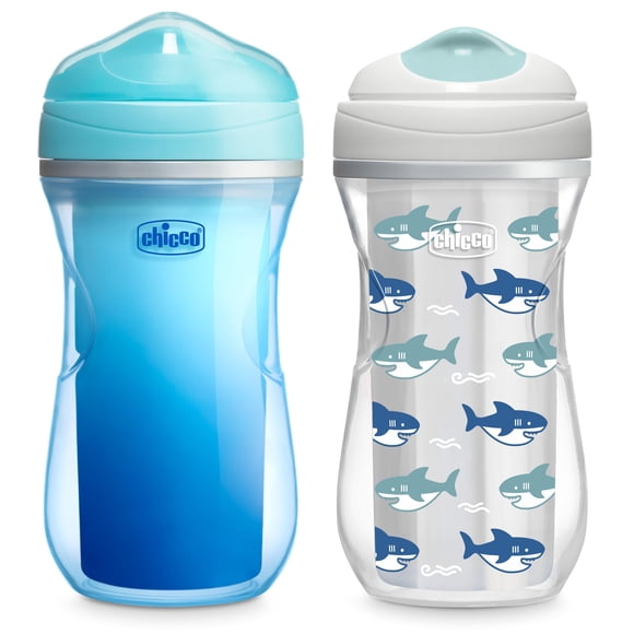Sippy Cup Chicco, aislante, 12 meses o más, 260 ml, sin BPA, paquete de 2