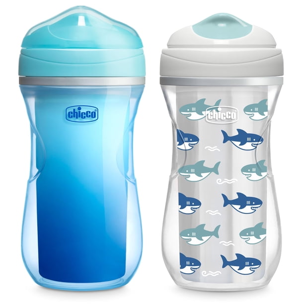 Sippy Cup Chicco, aislante, 12 meses o más, 260 ml, sin BPA, paquete de 2