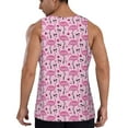 thumbnail image 3 of Fotbe Cute Watermelon Flamingo Pattern Men's Quick Dry Workout Tank Top Gym Muscle Tee Fitness Bodybuilding Sleeveless T Shirt Breathable Workout Shirt-XX-Large, 3 of 9