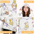 thumbnail image 2 of Tirrinia Wearable Blanket Oversized Hoodie for Adults, Soccer Panda Print Fleece Sweatshirt, as Warm & Funny Gifts for Family & Friend. One Size Fits All, 2 of 6
