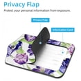 thumbnail image 3 of Square 2Pack PU Leather Pink Purple Flowers Cruise Luggage Tag with Privacy Cover and Stainless Steel Ring - Suitable for Travel Handbags Backpacks Luggage Tags, 3 of 6