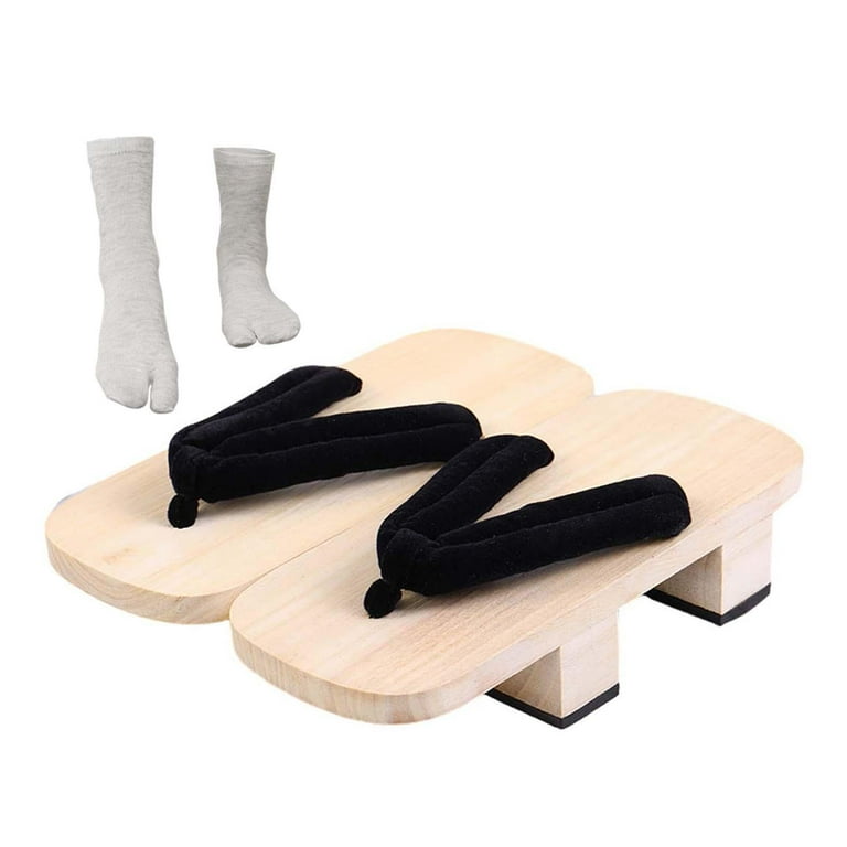 Segolike Japanese Wooden Clogs Non Slip Comfort Flip Flops Casual Sandals for Daily Beach 38