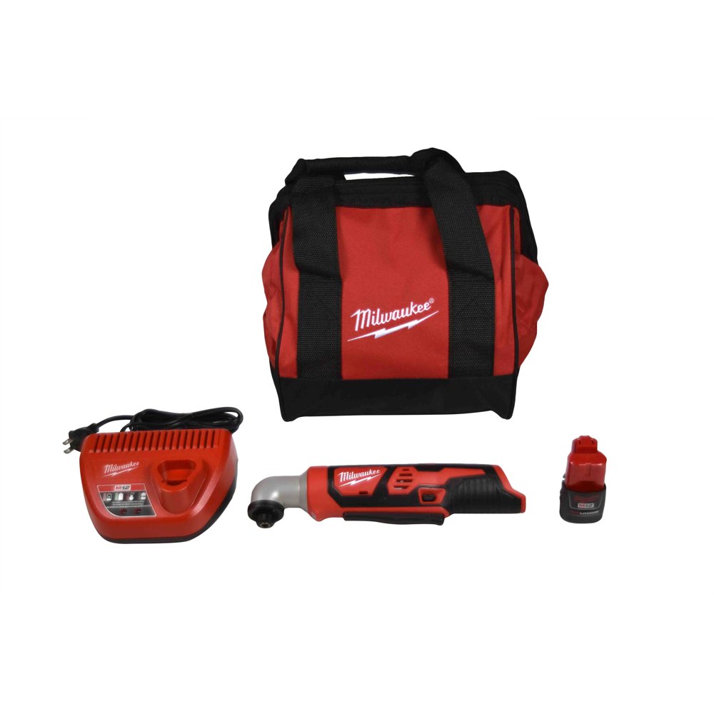 Milwaukee M12 1/4" 12V Cordless Hex Right Angle Impact Driver 246721 with 1.5Ah Battery