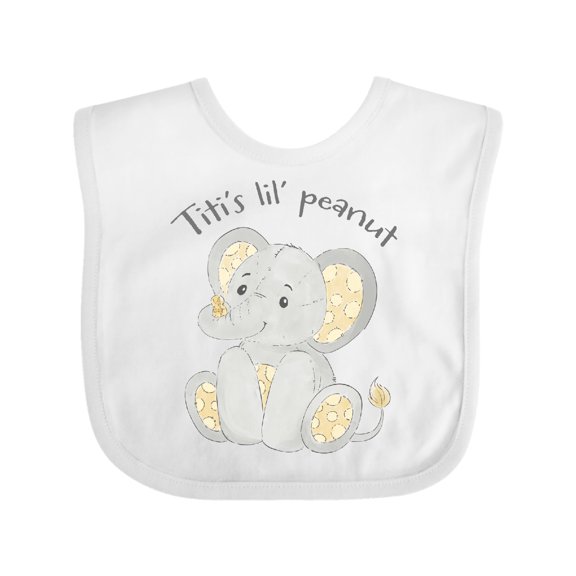 Inktastic Titi's Little Peanut Boys or Girls Baby Bib