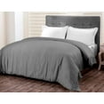 thumbnail image 3 of A1HC Organic Cotton Duvet Cover 300 Thread Count GOTS Certified, Soft & Silky Sateen Weave, King 92"x108" - Dark Gray, 3 of 7