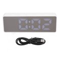 thumbnail image 2 of Reloj Despertador Digital LED, Funciones Múltiples, 2 Ajustes De Alarma, Pantalla Numérica, Decoración Elegante, Función De Memoria De Apagado, Con Cable USB, Para Dormitorio,, 2 of 7