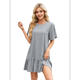 thumbnail image 4 of Vestido de Cuello Redondo y Corta Gris S, 4 of 7