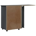 thumbnail image 4 of vidaXL Armoire Roulante avec Bureau Gris Mousse Bois Massif Pin, 4 of 5