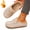 beige, variant on Women's Faux Suede Backless Loafer Slippers, Sherpa Lined Winter Slip-On Flats