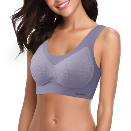 

TWIFER Summer Bras For Women Lace Bra Women Deep V Neck Removable Padded Lace Long Low Cut Bra
