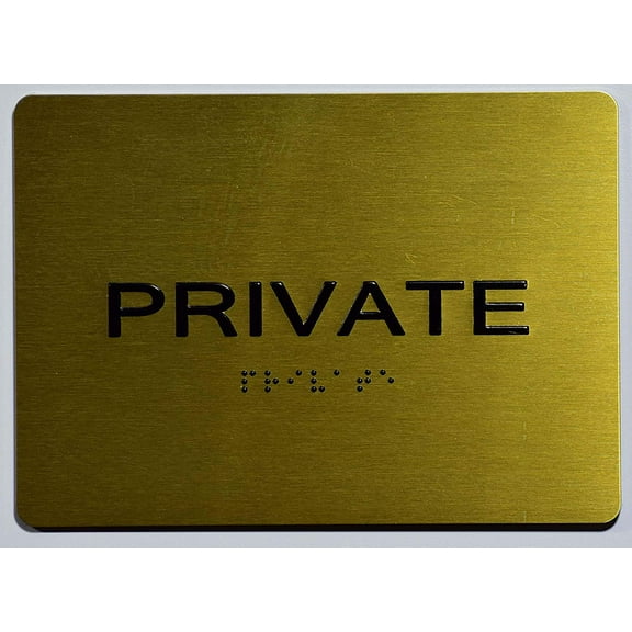 Private Sign - Gold(Aluminium, Gold/Black,Size 5x7) The Sensation line