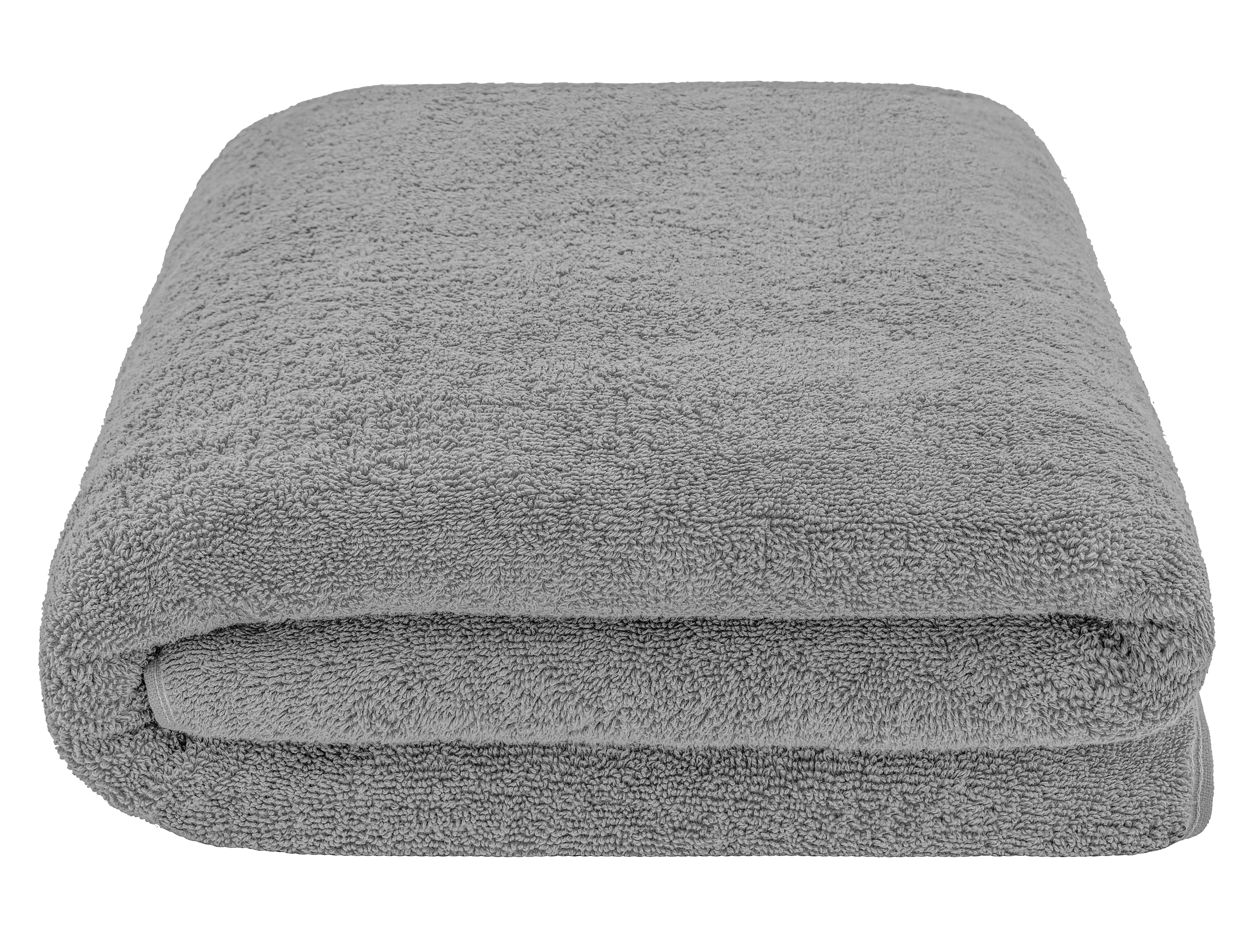 Extra Large Oversized Bath Towels, 100% Cotton Turkish Towels, Grey, 35x80  inch - Maximum Softness and Absorbency Bath Sheet, Heavy Weight 1000 Grams