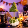 thumbnail image 4 of Xuyuer Halloween Witch Hat and Pumpkin Decor, 7 Inch Mini Fake Pumpkin Ornament for Dining Table Cabinet Holiday Party Display, 4 of 4