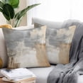 thumbnail image 2 of Brown Grey White Outdoor Pillow Covers Pack of 2 Abstract Art Modern Oil Painting Waterproof Throw Pillow Covers Decorative Cushion Cases for Patio Garden Tent Balcony Couch 16x16 inch, 2 of 8