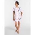 thumbnail image 3 of Joyspun Women's Dreamy Soft Collection Short Sleeve Sleepshirt, Sizes S/M-2X/3X, 3 of 6