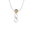 thumbnail image 2 of Delight Jewelry Silvertone BAE Infinity Sign Mia Monkey Charm Necklace, 2 of 4