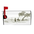 Lsque Cowboys Riding A Horse Near A Tree Mailbox Cover Standard Size