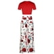 thumbnail image 5 of Puntoco moda mujer verano estampado floral casual manga corta top+pantalón conjunto liquidación Puntoco Puntoco-3890, 5 of 9