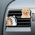 thumbnail image 5 of WIRESTER Car Air Freshener Fragrance Vent Clip Interior Decoration for Cars with Lemon Scented Pad - Winking Golden Retriever Dog, 5 of 7